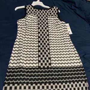 Women's NWT London Times Classic Black/White Dress 14